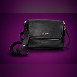 KATE SPADE New York Black Pebbled Leather Crossbody Bag